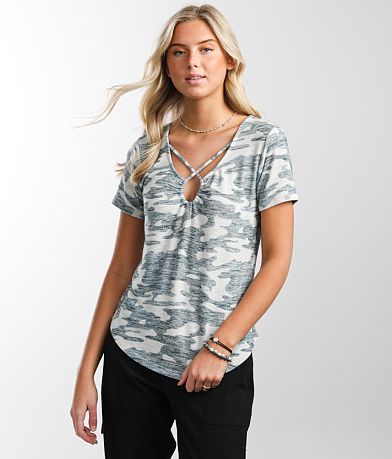 White Crow Camo Crossroad T-Shirt front view