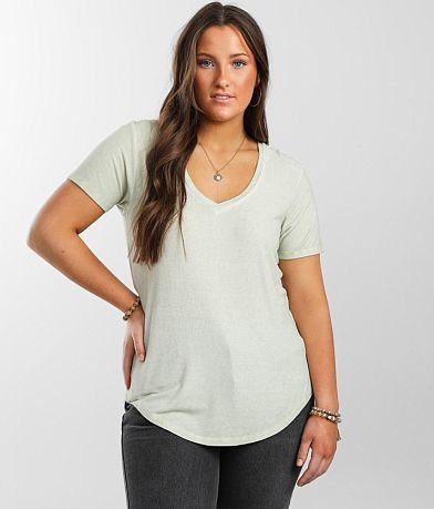 White Crow The Cut-Out V-Neck T-Shirt - Women's T-Shirts in White