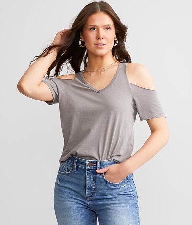 White Crow Staci Cold Shoulder Top front view