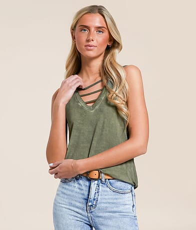 White Crow Ryan Strappy Tank Top front view