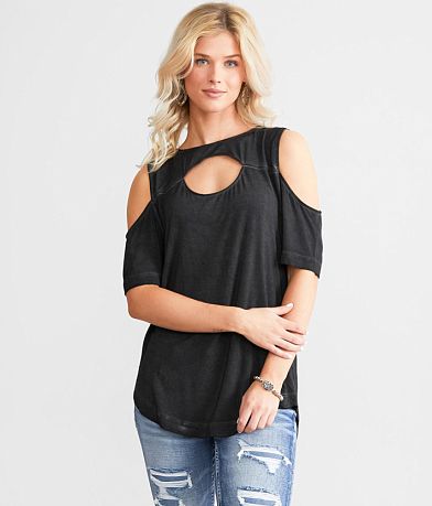 White Crow Betti Cold Shoulder Top front view