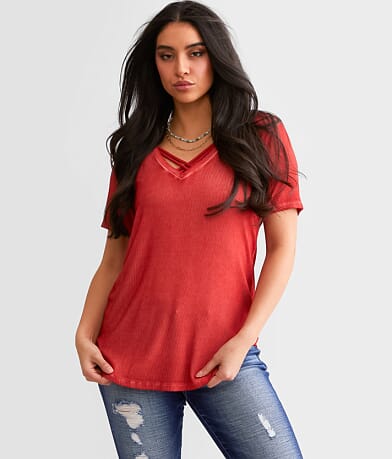 White Crow Luna Washed Top front view