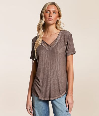 White Crow Luna Washed Top front view