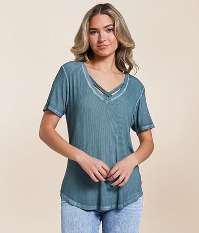 White Crow Luna Washed Top front view