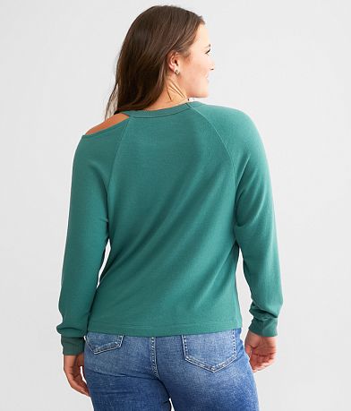 White Crow Larisa Cold Shoulder Pullover back view