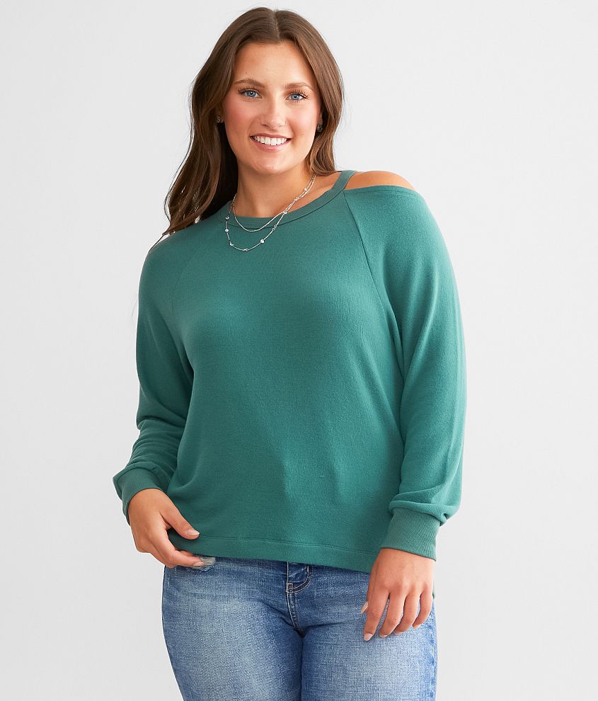 White Crow Larisa Cold Shoulder Pullover front view