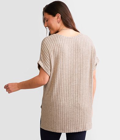 White Crow Take It Easy Ribbed Top BACK