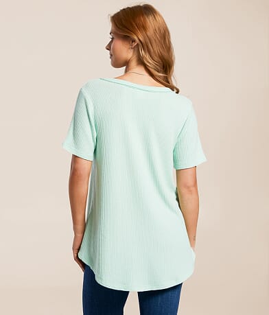 White Crow Callie Ribbed Top back view