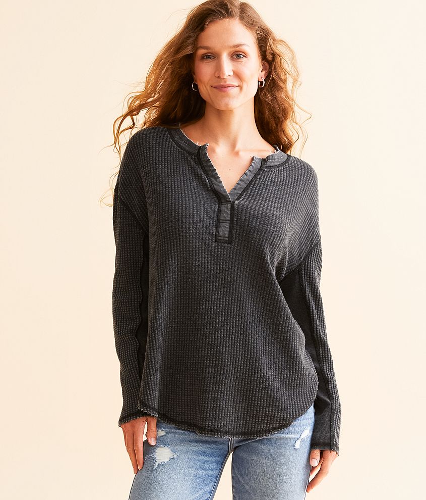 White Crow Baylee Waffle Knit Top front view