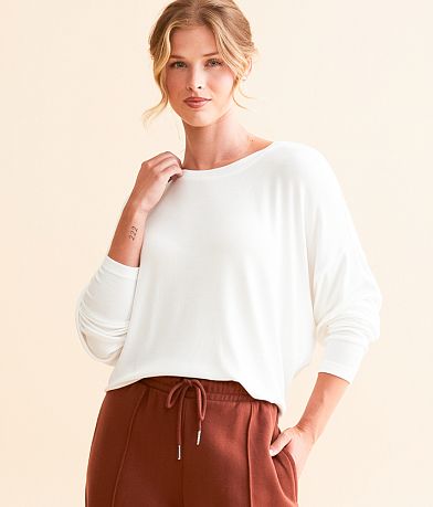 Z Supply Active Clarie Ribbed Knit Top front view