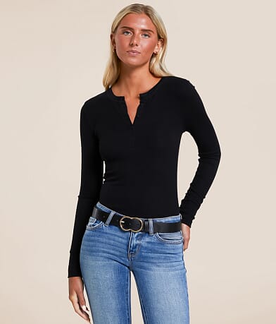 White Crow Jasmine Henley front view