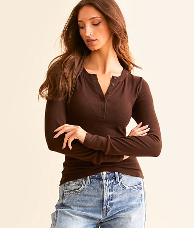 OBEY Juniper Pieced Fleece Pullover Women s Sweatshirts in Paprika Olive Buckle