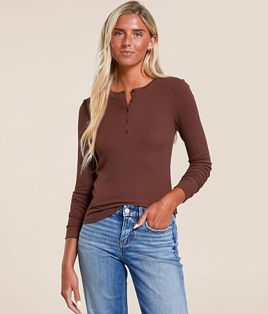 White Crow Jasmine Henley front view