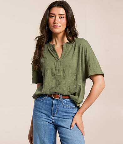 White Crow Kara Textured Top front view