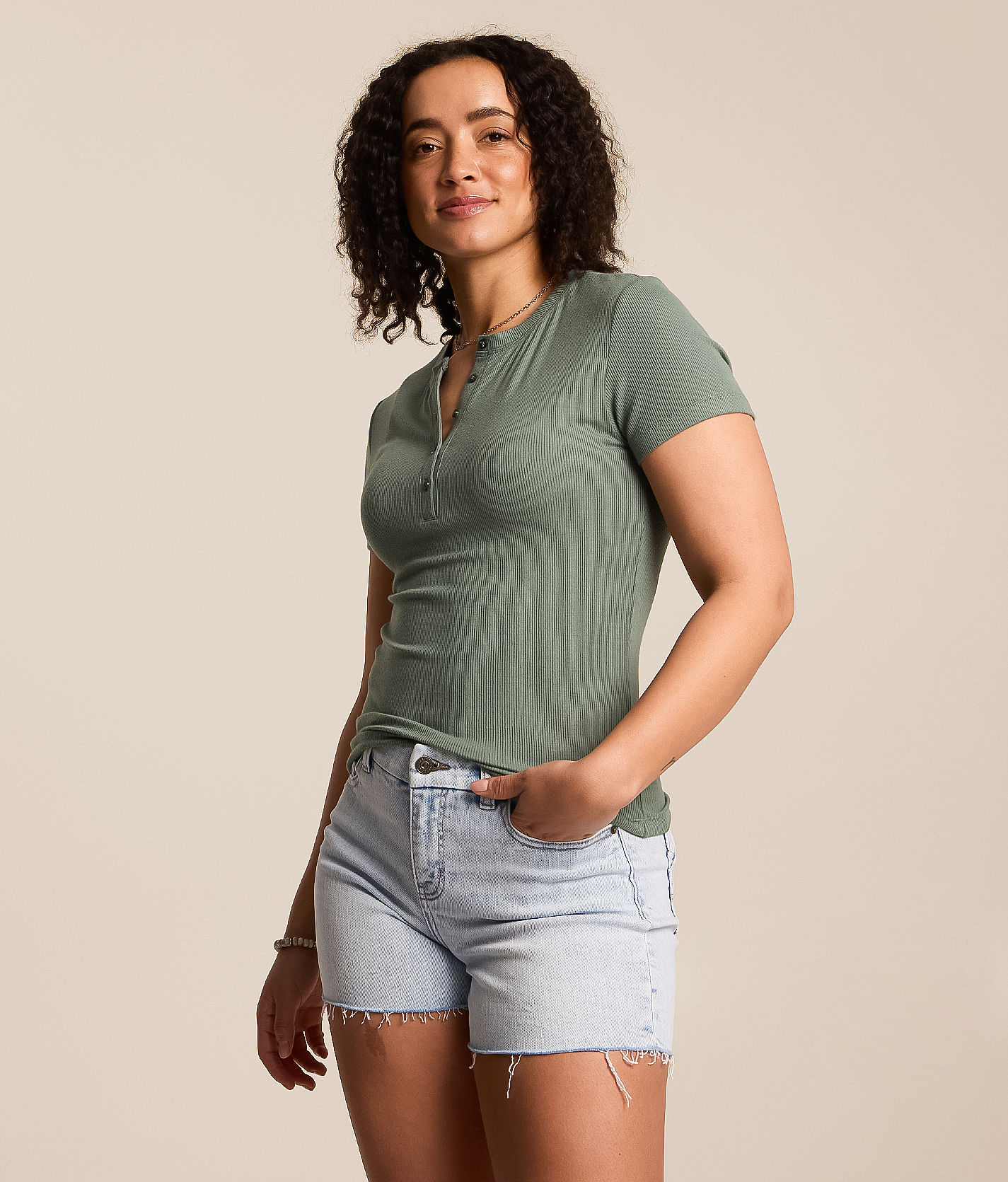 White Crow Jasmine Henley - Women's Shirts & Blouses in Everglade