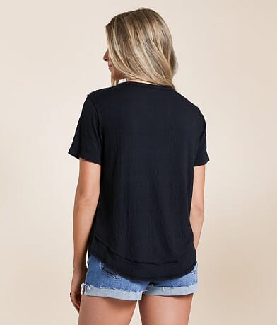 White Crow Textured Top back view