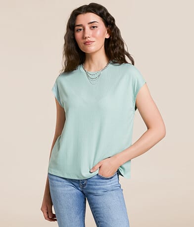 White Crow Kennedy Ribbed Top front view