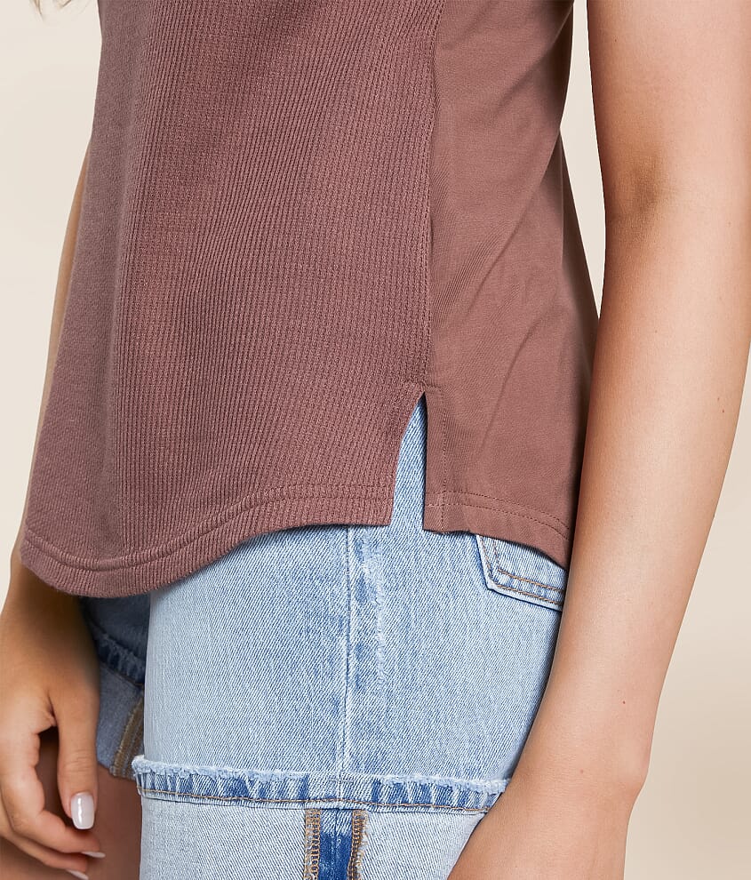 Harrison Twist Henley Tank Top - thumbnail 4