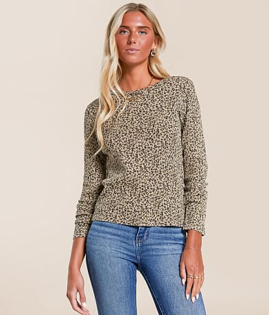 White Crow Leopard Print Thermal front view