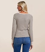 【AAKE】CHUPS STRIPE OVER T Z Supply Striped Top - Women's Shirts & Blouses in Heather