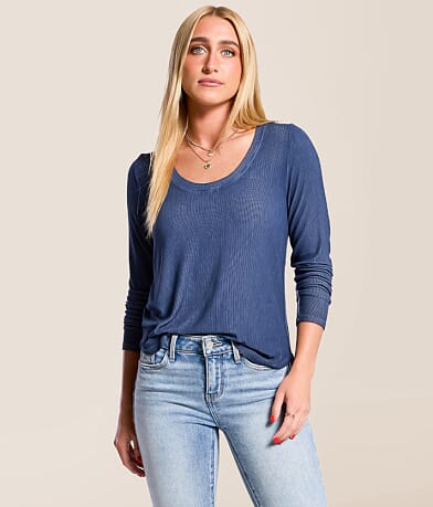 White Crow Kelly Ribbed Top front view