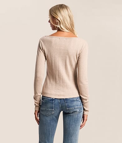 Shay Ribbed Henley thumbnail 3