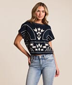 ぞぞ　 Z Supply Esperanza Cropped Sweater - Women's Sweaters in Eclipse