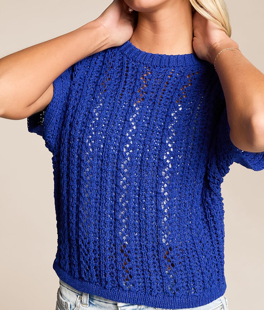 Belly Crochet Cropped Sweater