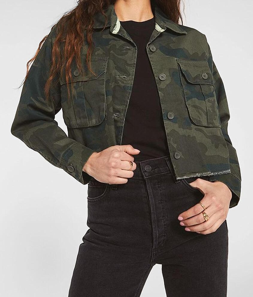 Rag Poets Savona Camo Cropped Jacket front view