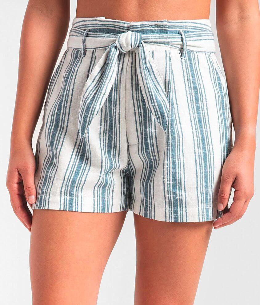 Rag Poets Tanah Woven Striped Short front view