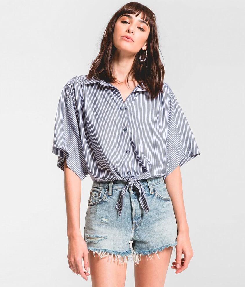 Rag Poets Milano Cropped Blouse front view