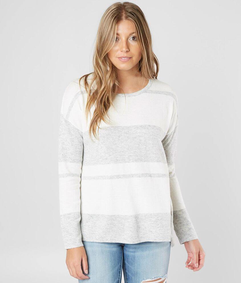 White Crow Genoa Striped Sweater front view