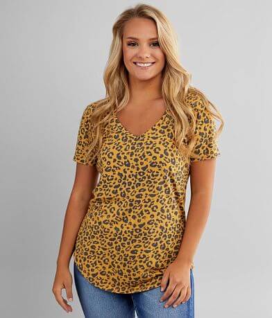 White Crow V-Neck Cheetah T-Shirt misc detail 1 view