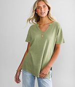 White Crow Split Neck Tunic T-Shirt - Women's T-Shirts in
