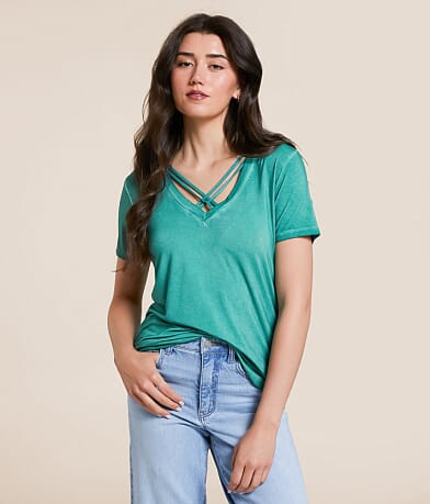 White Crow Remi Washed Top front view