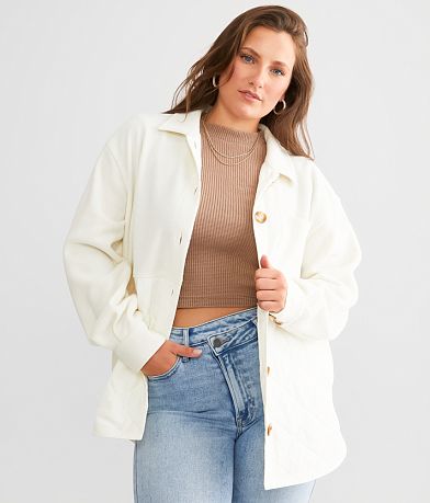 Z Supply Jump Start Fleece Shacket front view