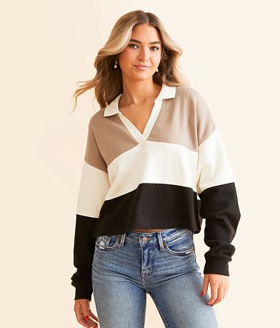 Z Supply Active Player Collared Pullover front view