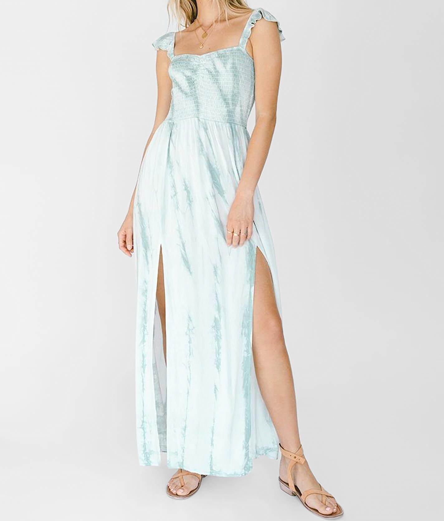 aqua maxi dress