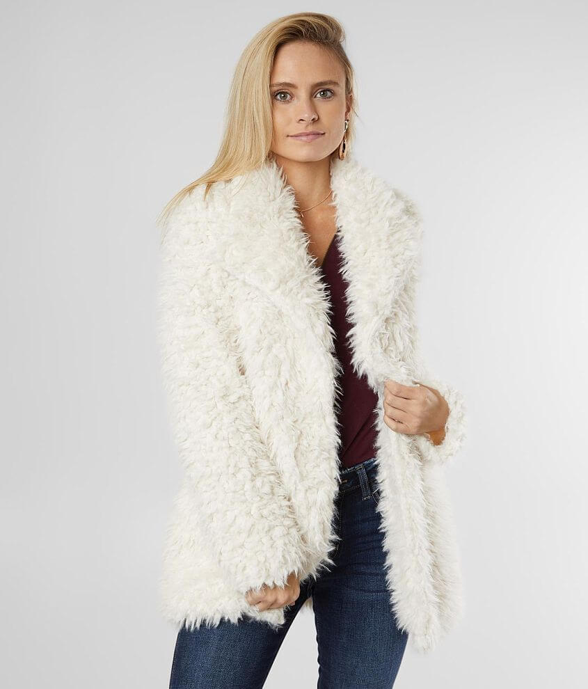 Women's fuzzy outlet sherpa jacket