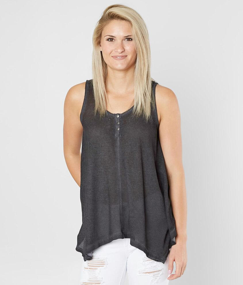 White Crow Sarita Thermal Henley Tank Top front view