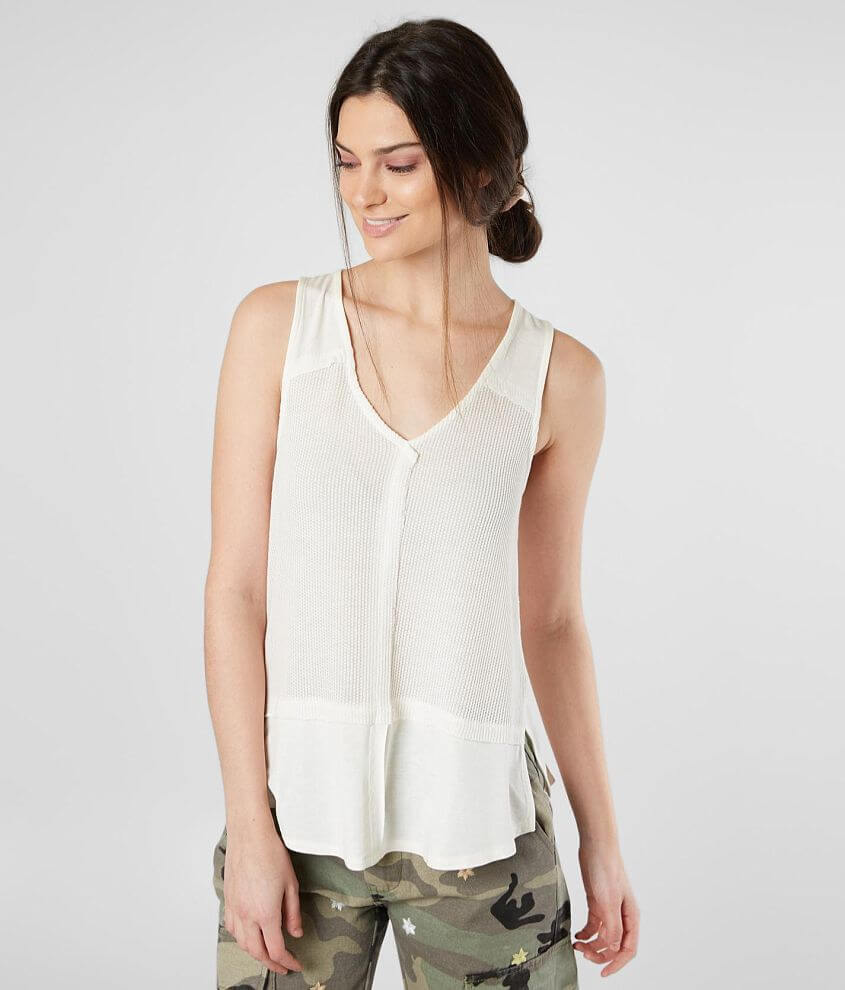 White Crow Harrison Thermal V-Neck Tank Top front view
