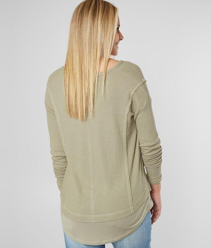 Cheraw Raw Edge Thermal Top