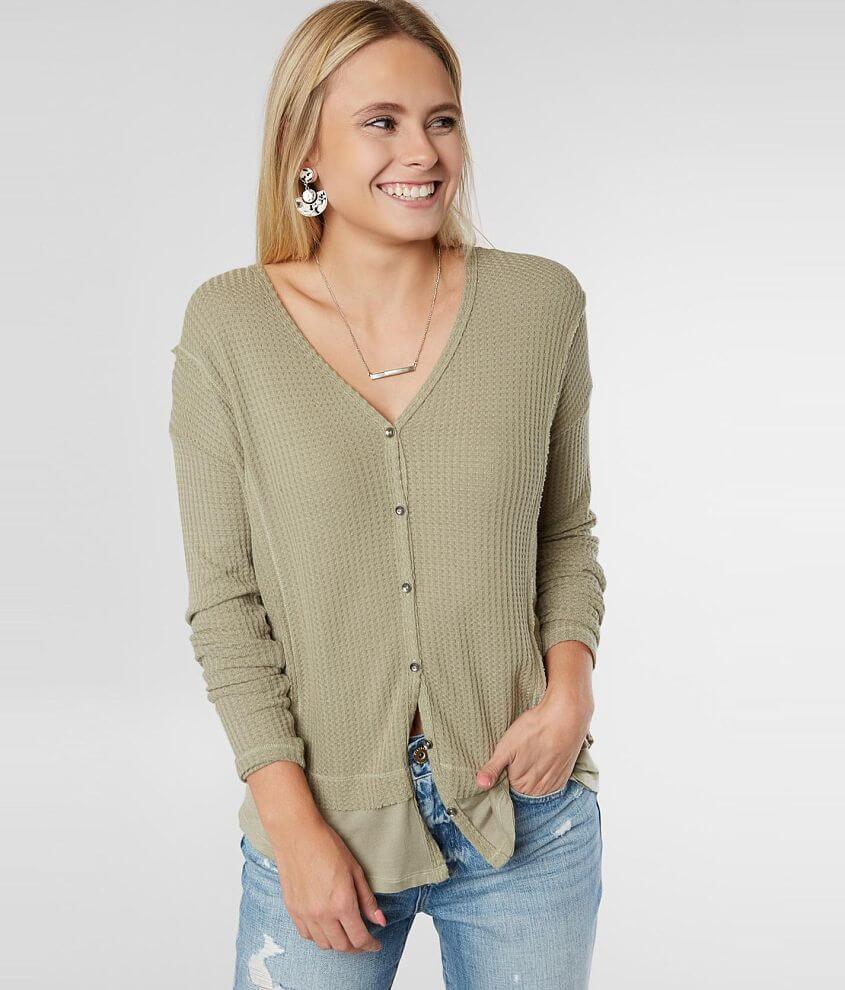 Cheraw Raw Edge Thermal Top