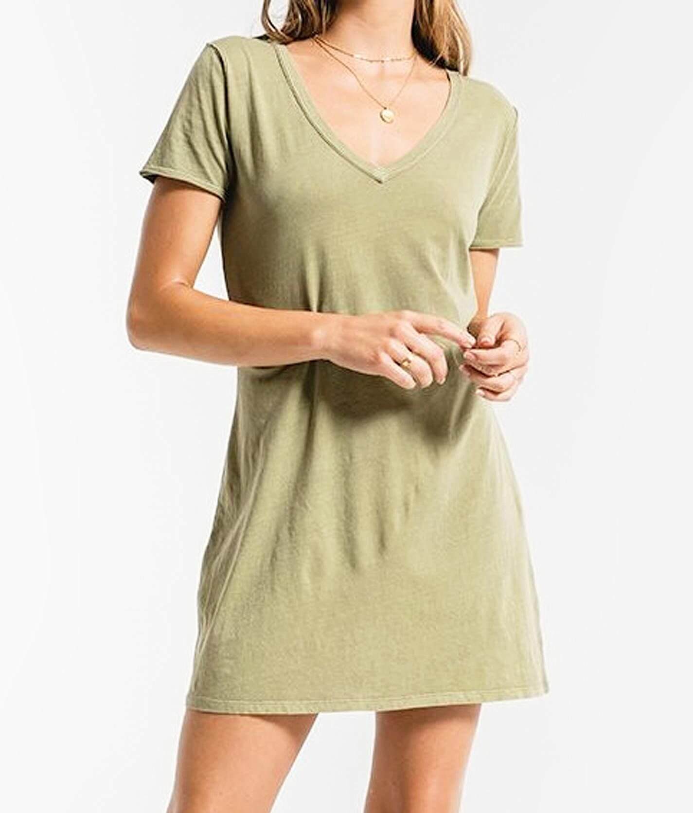 Z Supply Organic Cotton T-Shirt Dress - Women's Dresses in Light Sage |  Buckle