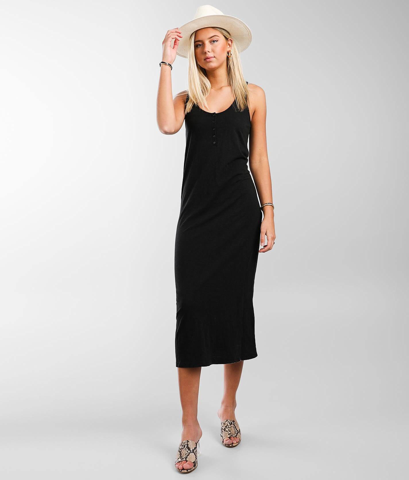 Z Supply Miley Henley Midi Dress - Women's Dresses in Black | Buckle