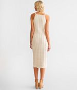 white christmas dresses Camille Crochet Knit Midi Dress in sandstone