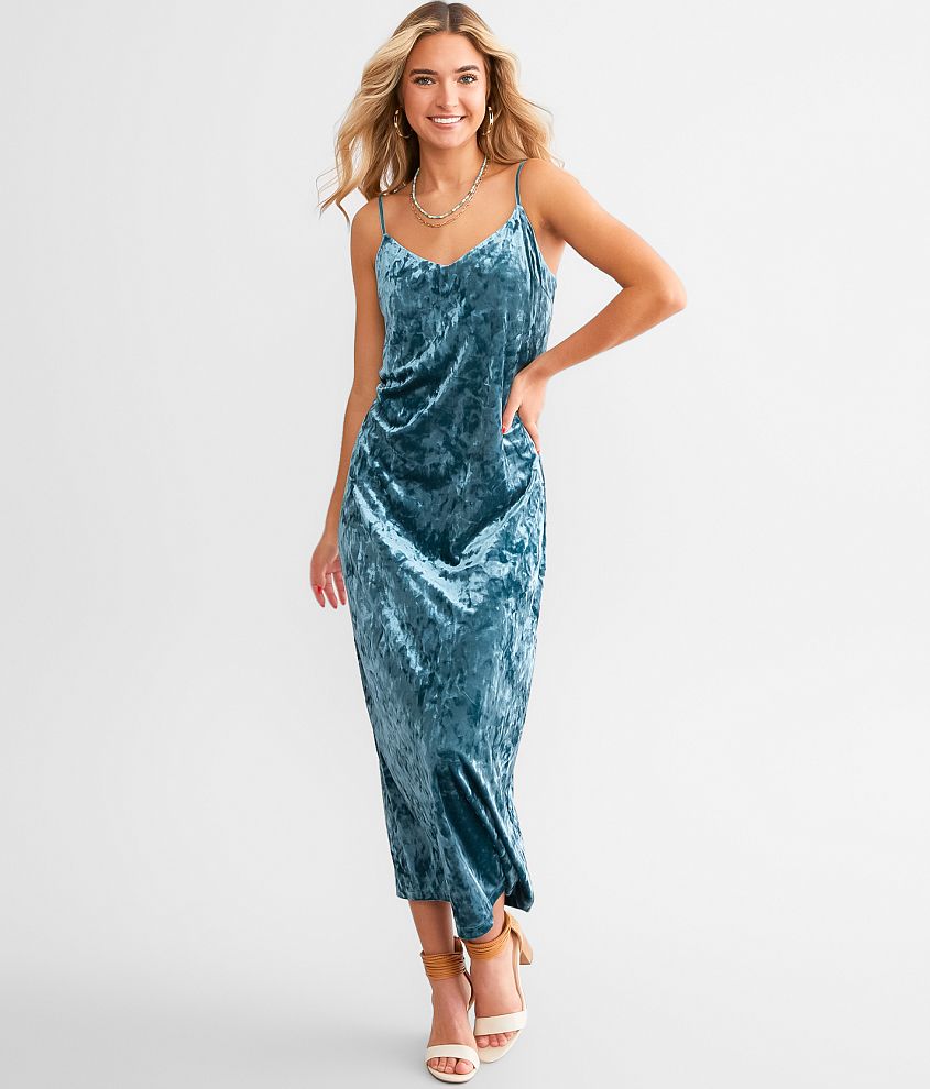 Z Supply Selina Crushed Velvet Midi Dress front view