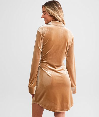 Z Supply Velvet Wrap Dress BACK