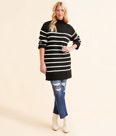 Z Supply Fin Striped Tunic Sweater front view