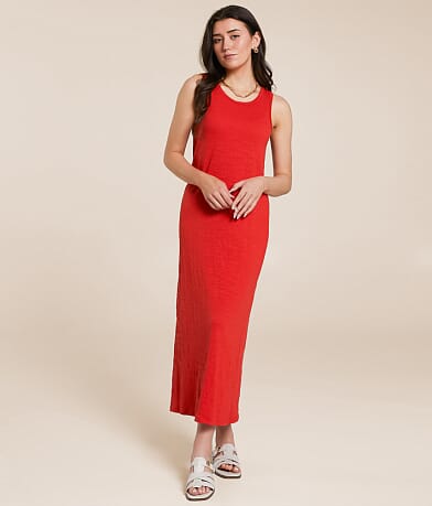 Z Supply Mystic Textrued Midi Dress front view